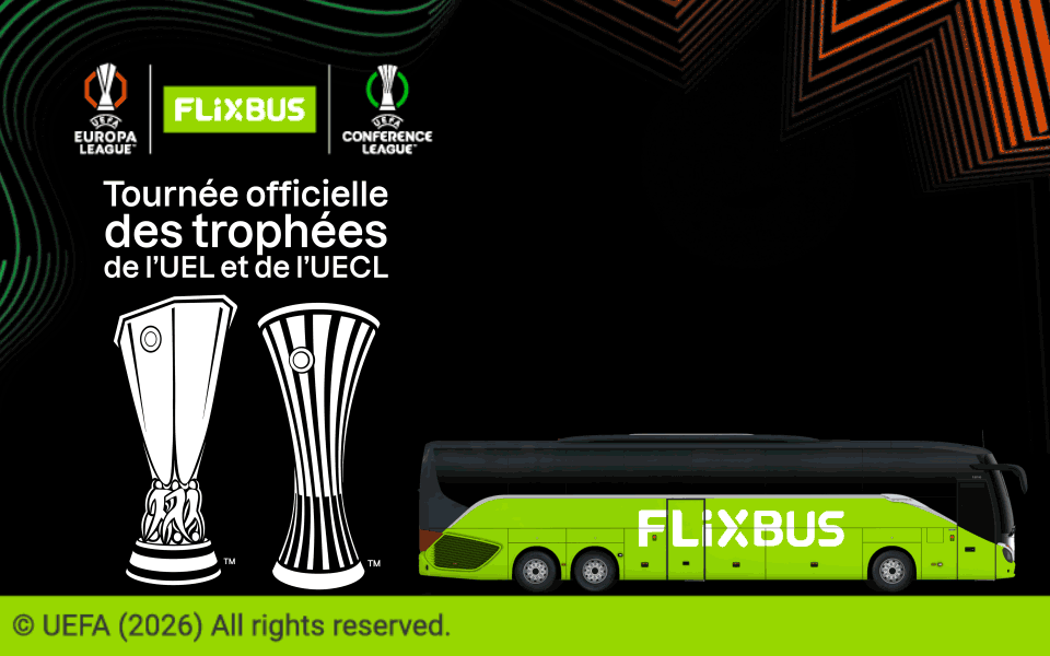 La tournée officielle des trophées de l'UEL et de l'UECL